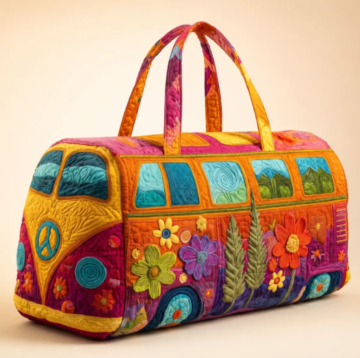 HippieBus – Colourful Carry Bag with Handmade Details
